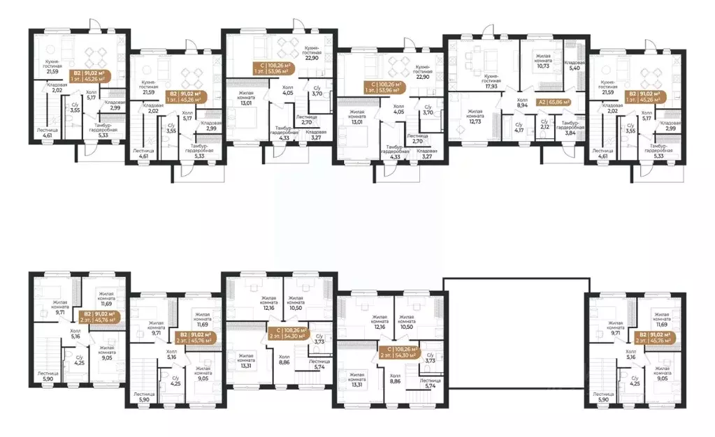 Таунхаус в Ленинградская область, Всеволожск ш. Южное (91 м) - Фото 2