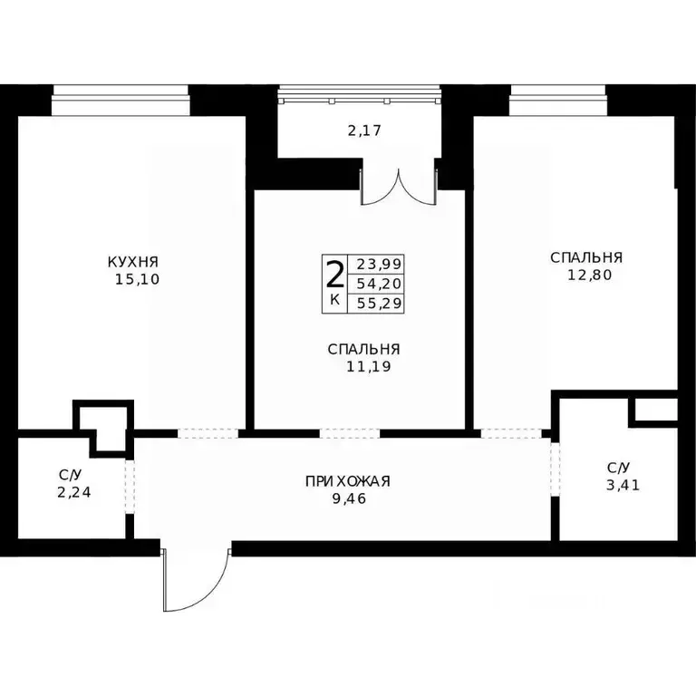 2-к кв. Нижегородская область, Нижний Новгород Ленгородок мкр, Мед ... - Фото 1