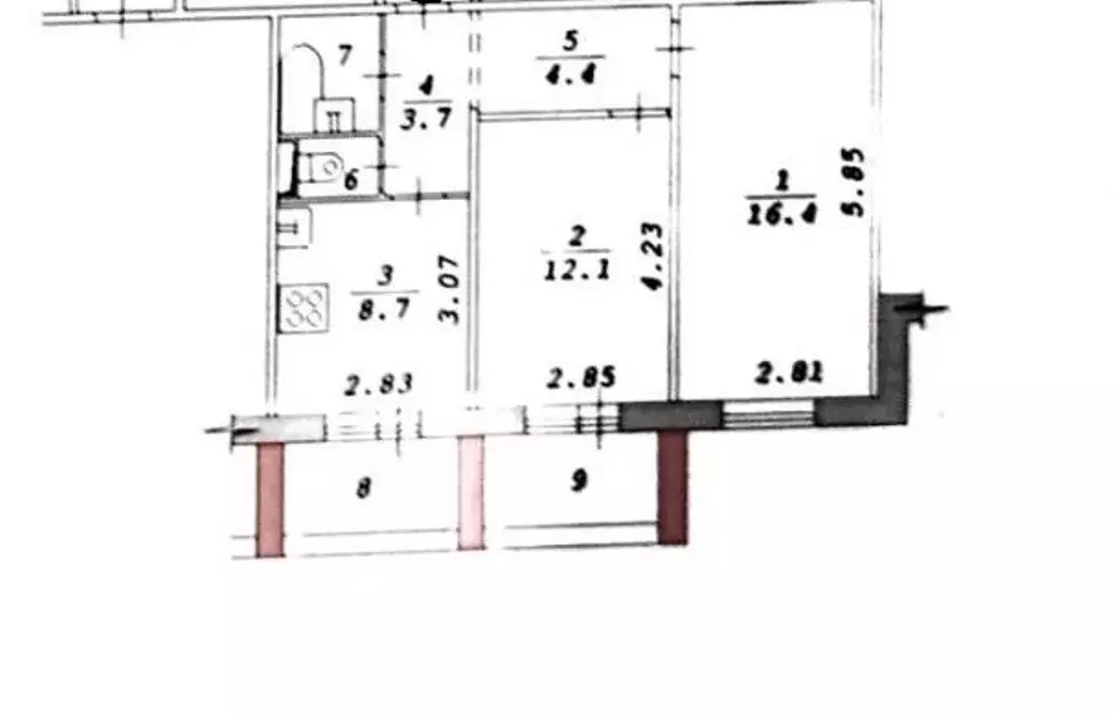 Продаётся 2-к квартира, 49 м - Фото 1