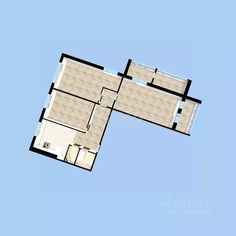3-к кв. Башкортостан, Уфа Транспортная ул., 32 (66.1 м) - Фото 1