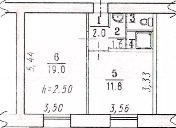 1-к. квартира, 36,8 м, 7/9 эт. - Фото 0