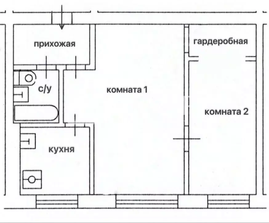 2-к кв. Костромская область, Кострома Беговая ул., 57 (44.0 м) - Фото 1