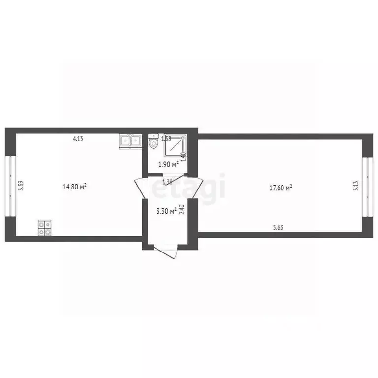 2-к кв. Забайкальский край, Чита ул. Энергетиков, 18 (37.6 м) - Фото 1