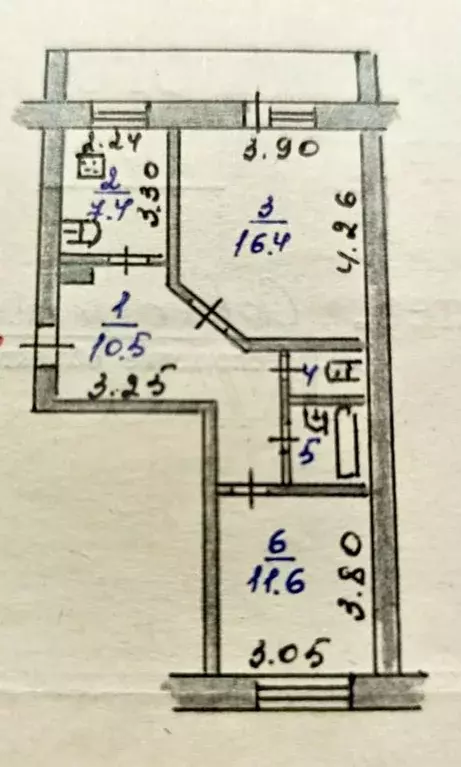 2-к. квартира, 50 м, 3/3 эт. - Фото 0