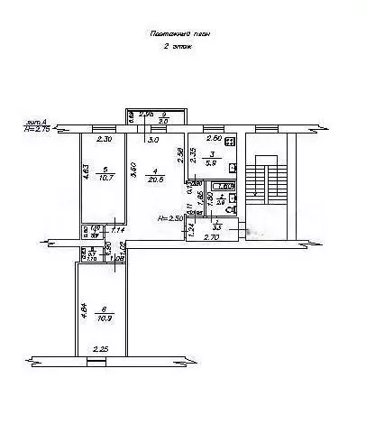 3-к. квартира, 56 м, 2/5 эт. - Фото 0