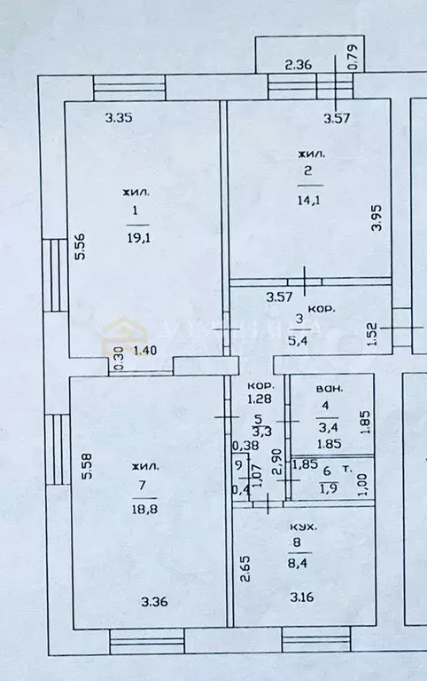 3-к. квартира, 75 м, 4/5 эт. - Фото 0