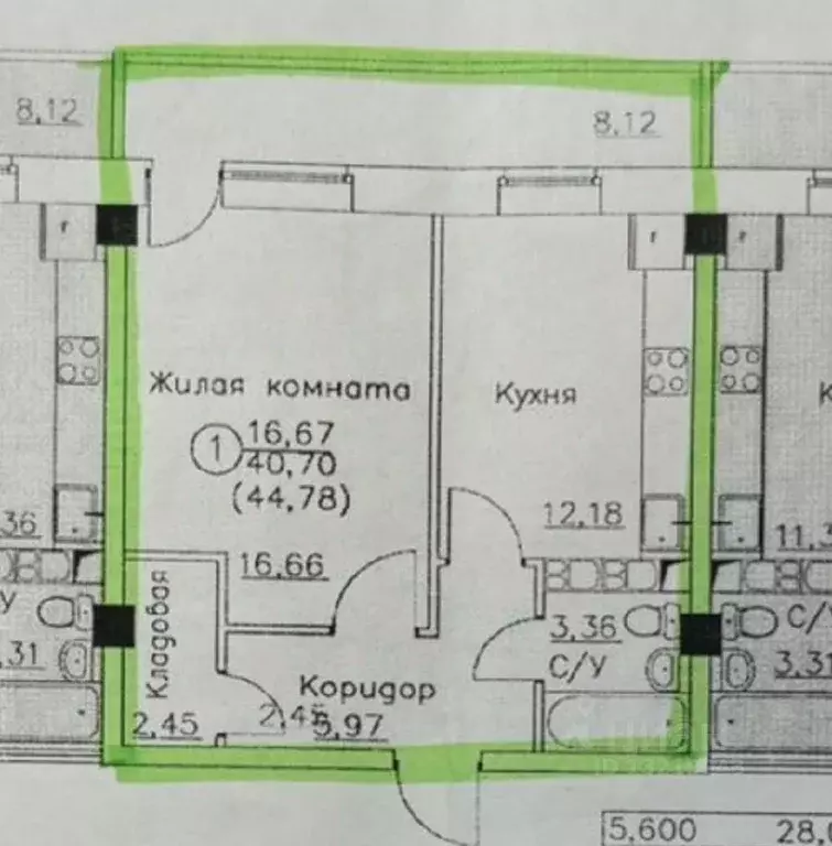 1-к кв. Кировская область, Киров ул. Горбуновой, 31 (47.8 м) - Фото 1