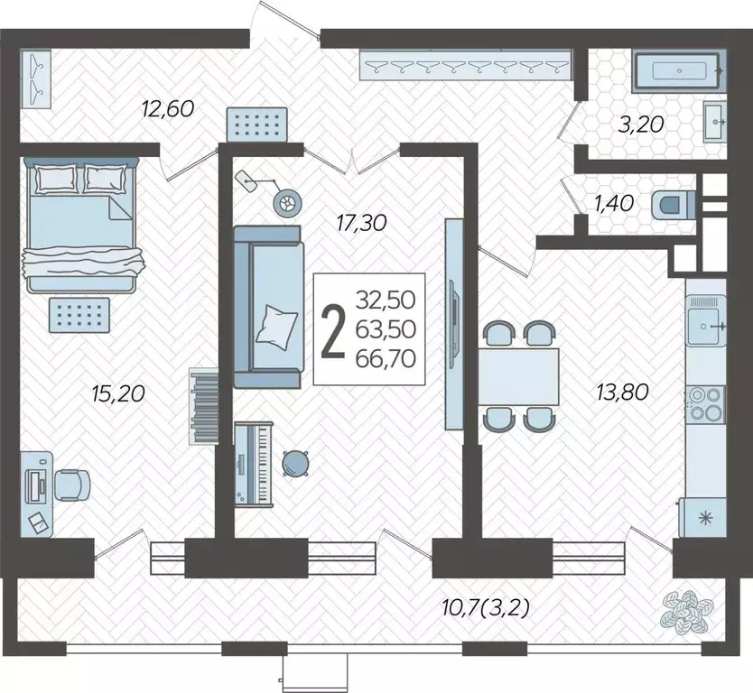 2-к кв. Краснодарский край, Краснодар 9-й километр мкр, ул. ... - Фото 1