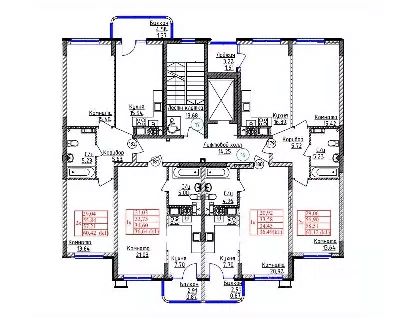 2-к кв. Калининградская область, Калининград ул. Дубовая Аллея (58.51 ... - Фото 2