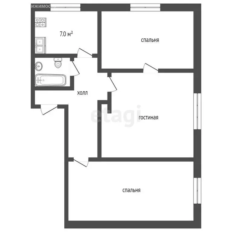 3-комнатная квартира: Тамбов, Пензенская улица, 66 (53.7 м) - Фото 1