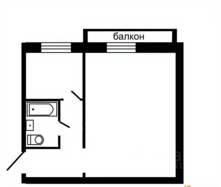 1-к кв. Татарстан, Казань ул. Кул Гали, 26 (34.7 м) - Фото 2