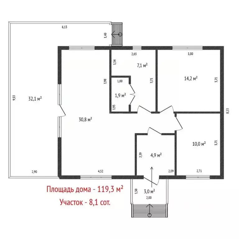 Дом в Свердловская область, Белоярский муниципальный округ, Новаторов ... - Фото 2