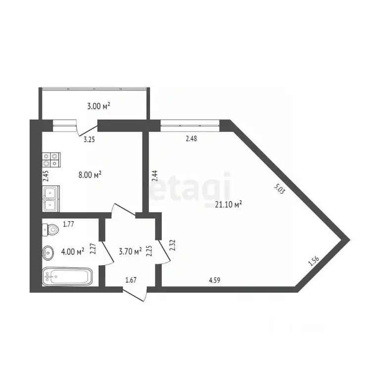 1-к кв. Ростовская область, Таганрог ул. 1-я Котельная, 67 (36.8 м) - Фото 2