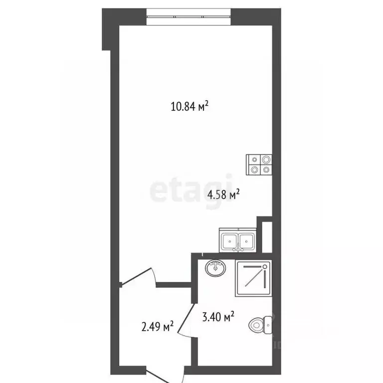 Студия Ярославская область, Ярославль Шандорная ул., 14 (19.2 м) - Фото 2