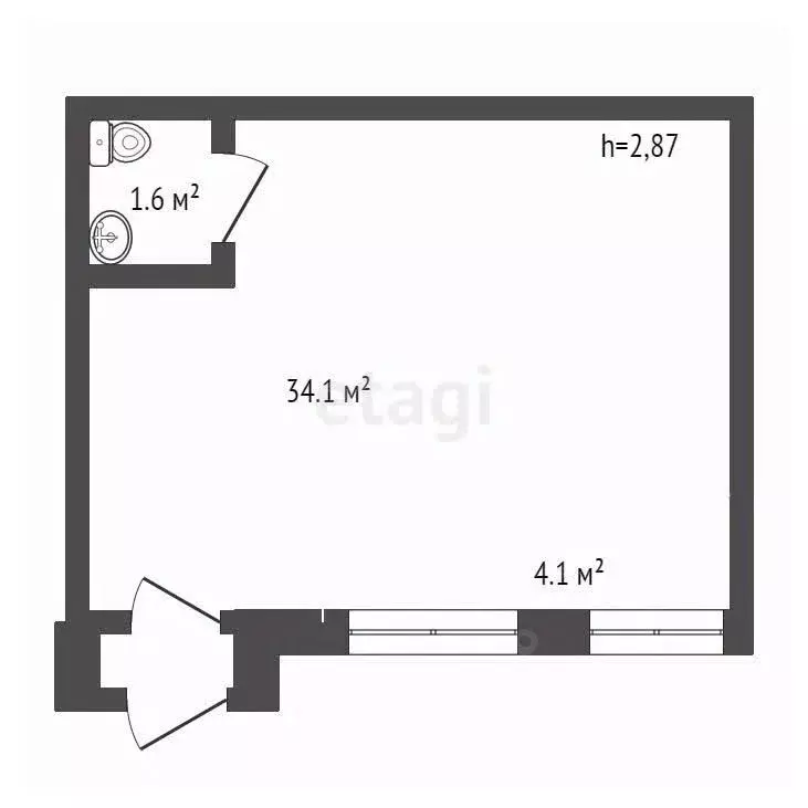 Торговая площадь в Брянская область, Брянск ул. Никитина, 2А (44 м) - Фото 1