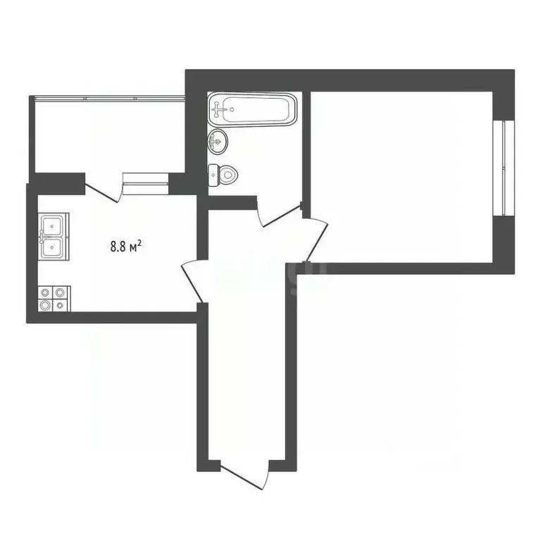 1-к кв. Севастополь ул. Комбрига Потапова, 37к3 (39.3 м) - Фото 2