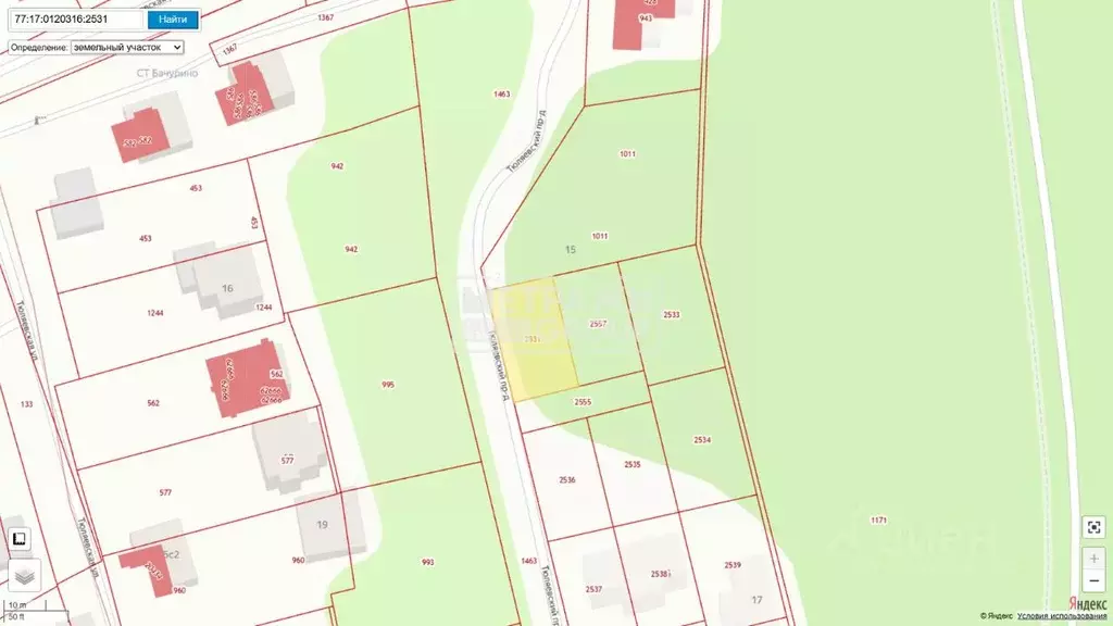 Участок в Москва д. Бачурино, проезд Тюляевский (8.3 сот.) - Фото 1