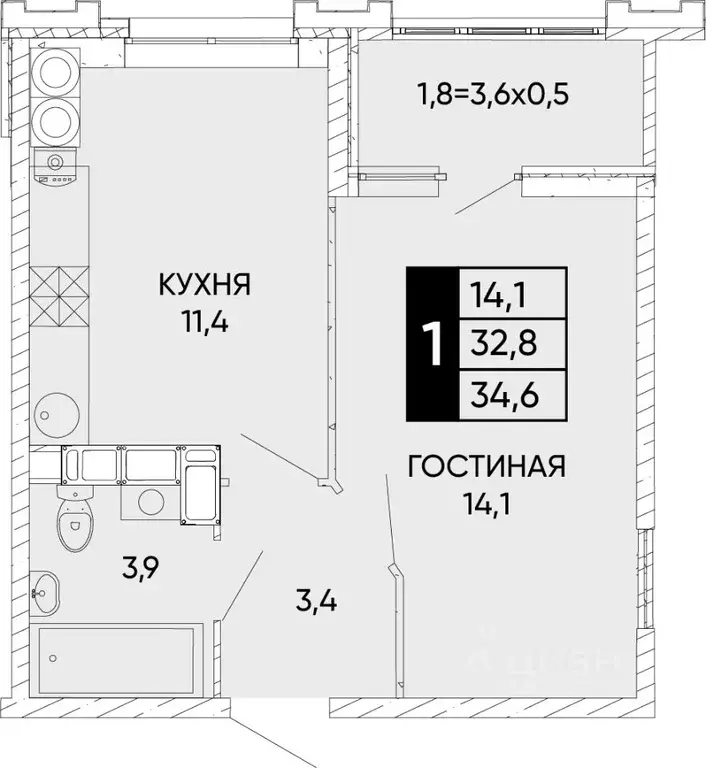 1-к кв. Ростовская область, Ростов-на-Дону ул. Бориса Слюсаря, 23 ... - Фото 0