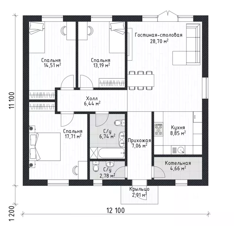 Дом в Астраханская область, Наримановский район, пос. Тинаки 2-е  (119 ... - Фото 2