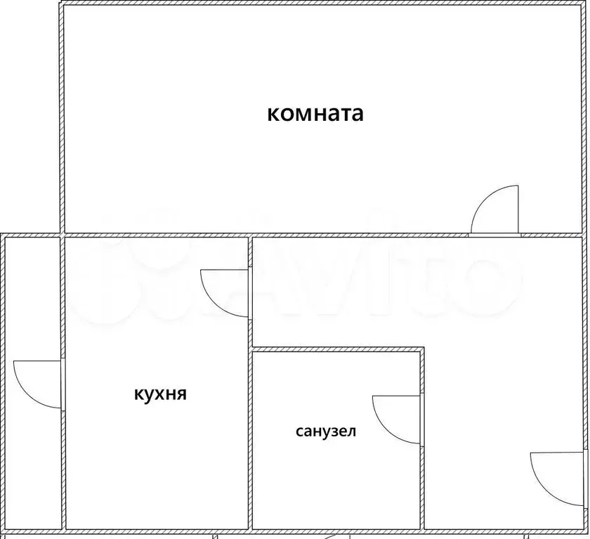 1-к. квартира, 36,5 м, 1/3 эт. - Фото 0