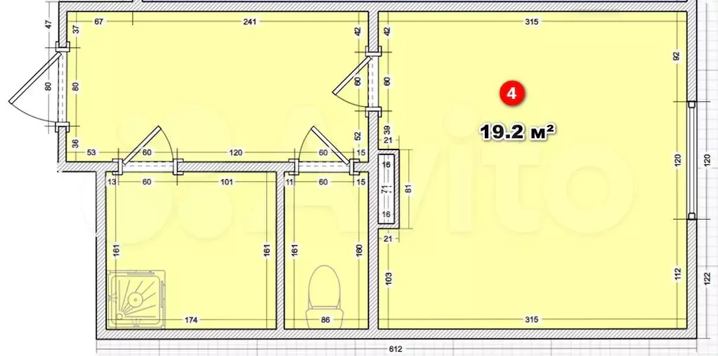 Квартира-студия, 19,2 м, 1/17 эт. - Фото 0