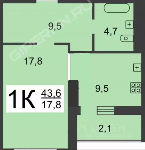 1-к кв. Нижегородская область, Нижний Новгород Белозерская ул., 4 ... - Фото 2