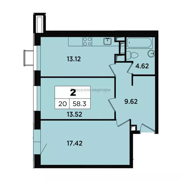 2-комнатная квартира: Москва, Берёзовая аллея, 19к4 (57.5 м) - Фото 0