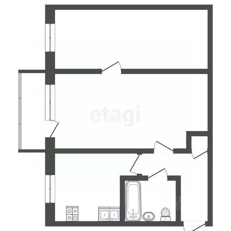 2-к кв. Тюменская область, Тюмень Фабричная ул., 20 (44.5 м) - Фото 2