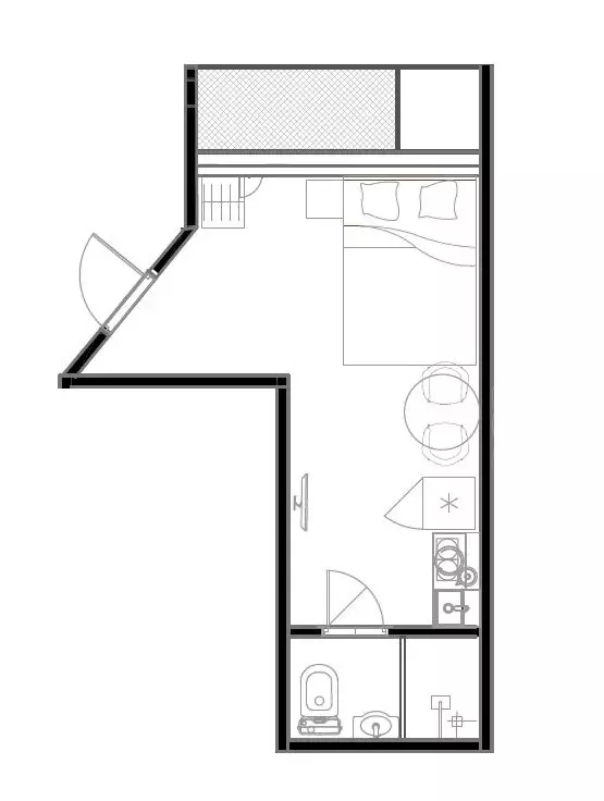 Квартира-студия: Санкт-Петербург, Фурштатская улица, 2/12 (14.3 м) - Фото 1