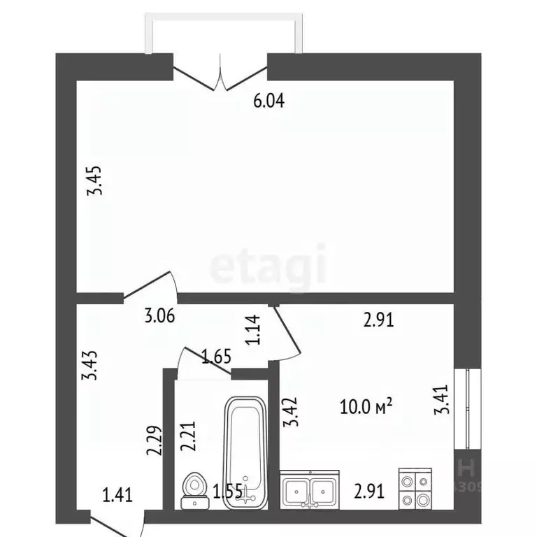 1-к кв. Мордовия, Саранск городской округ, Луховка рп ул. С. Волкова, ... - Фото 2
