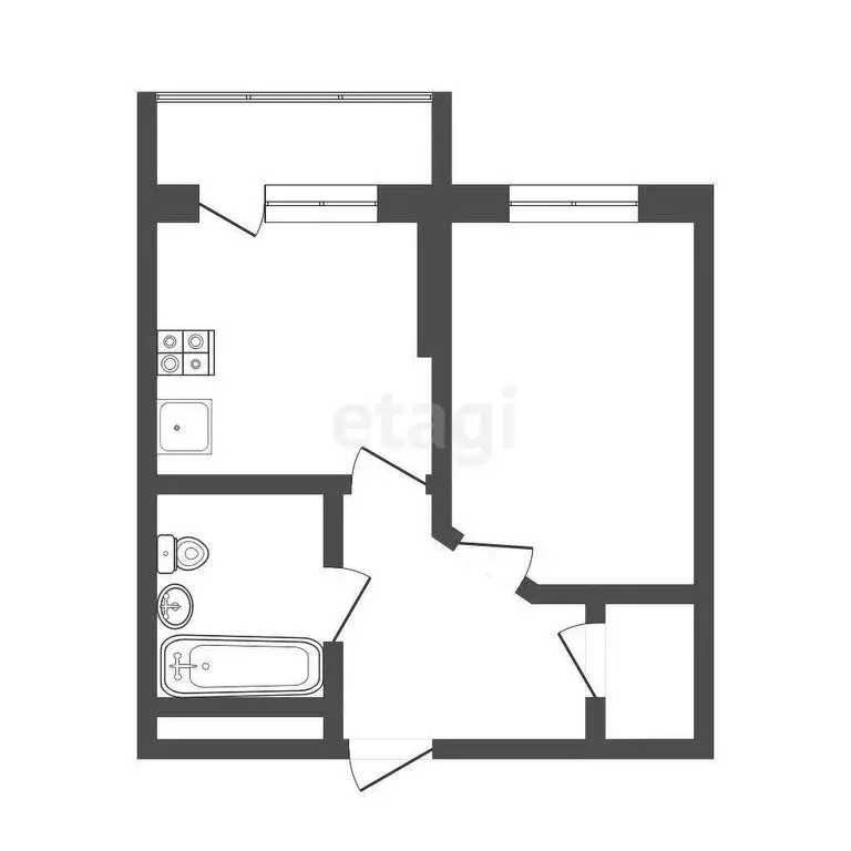 1-комнатная квартира: Дмитров, микрорайон имени В.Н. Махалина, 39 ... - Фото 0