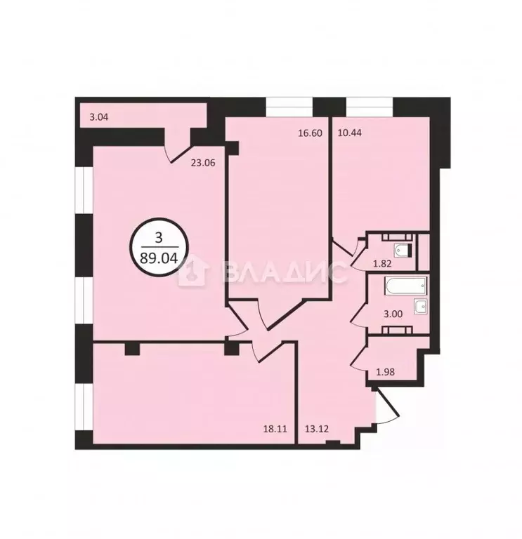 3-к кв. Владимирская область, Владимир ул. 3-я Кольцевая, 12 (87.2 м) - Фото 2