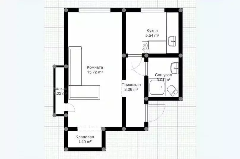 1-к кв. Приморский край, Владивосток ул. Гульбиновича, 21 (29.0 м) - Фото 1