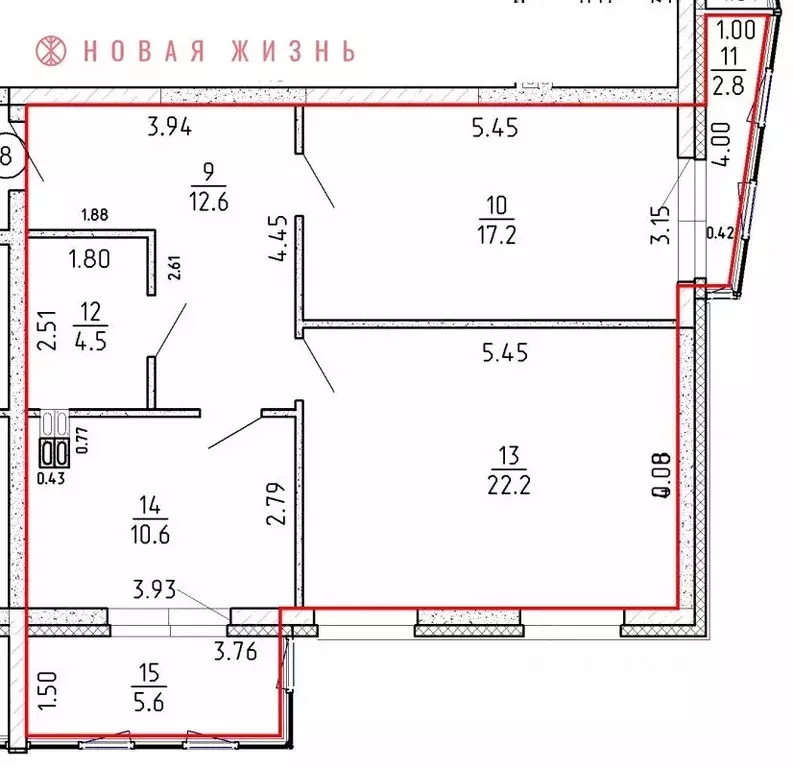 2-к кв. Самарская область, Самара проезд 4-й, 8А (75.5 м) - Фото 1