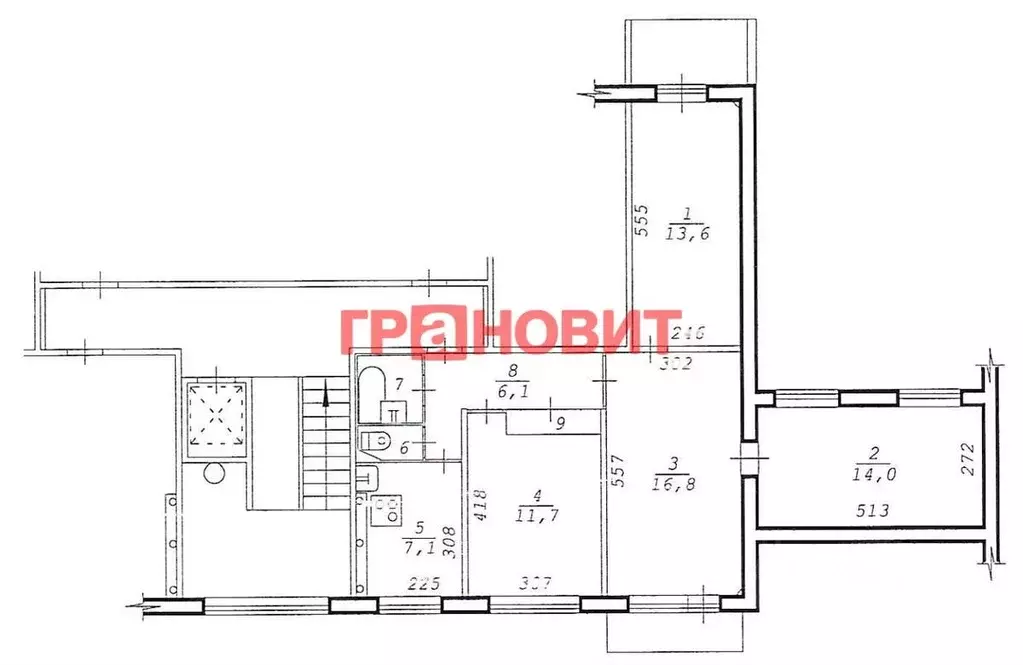 4-к кв. Новосибирская область, Новосибирск Железнодорожная ул., 8 ... - Фото 2