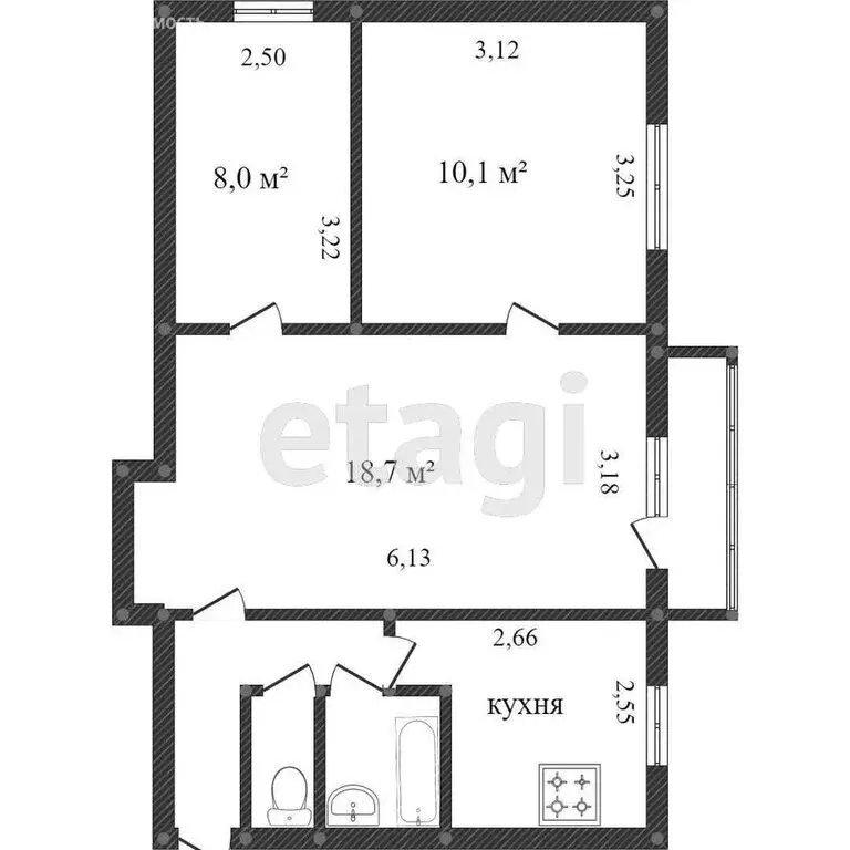 3-комнатная квартира: Калуга, улица Степана Разина, 67 (49.9 м) - Фото 1