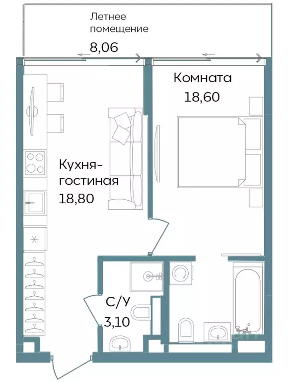 1-к кв. Крым, Саки ул. Морская (48.56 м) - Фото 0