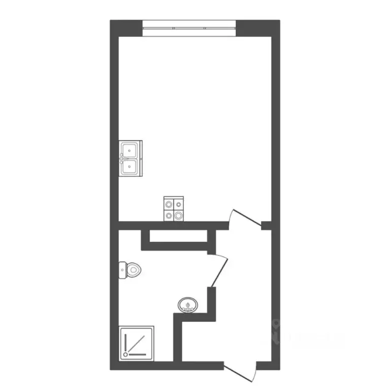 Студия Тюменская область, Тюмень ул. Первооткрывателей, 6 (18.0 м) - Фото 2