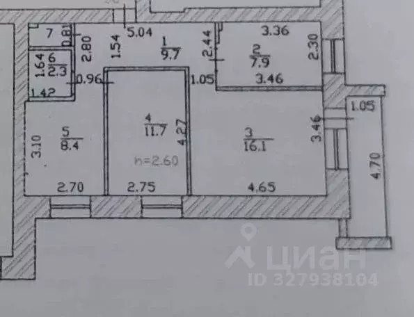 3-к кв. Хакасия, Абакан Трудовая ул., 92 (57.3 м) - Фото 1