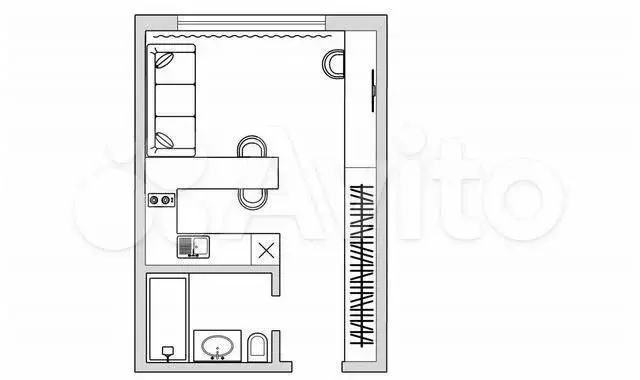Квартира-студия, 25 м, 28/30 эт. - Фото 0