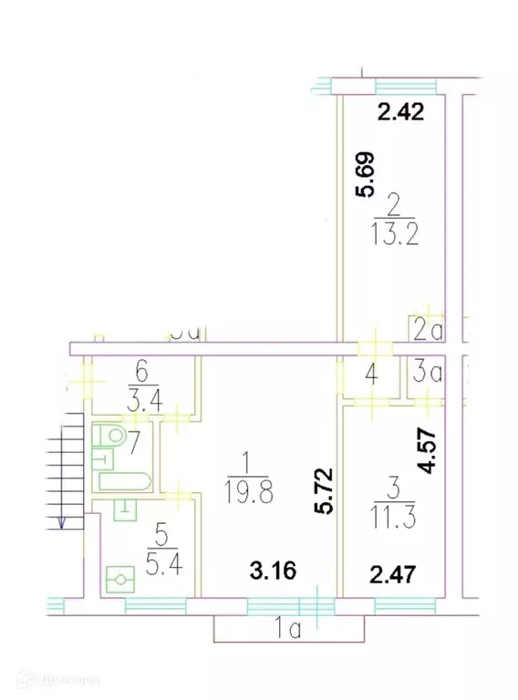 Продаётся 2-к квартира, 58.9 м - Фото 1