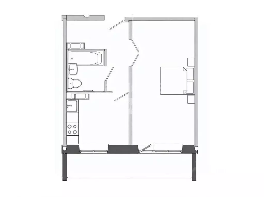 1-к кв. Томская область, Томск Овражный пер., 17 (35.0 м) - Фото 2