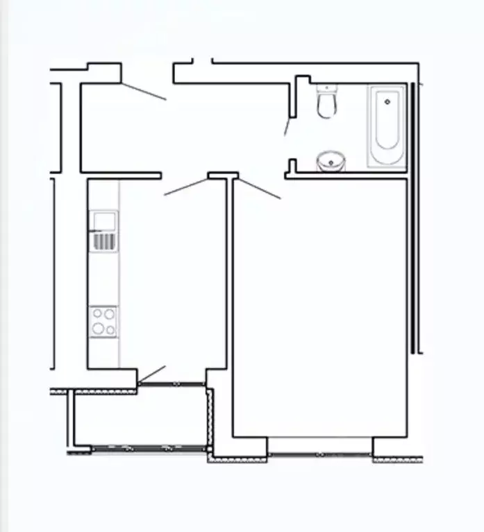 1-к кв. Калининградская область, Гурьевский муниципальный округ, пос. ... - Фото 2