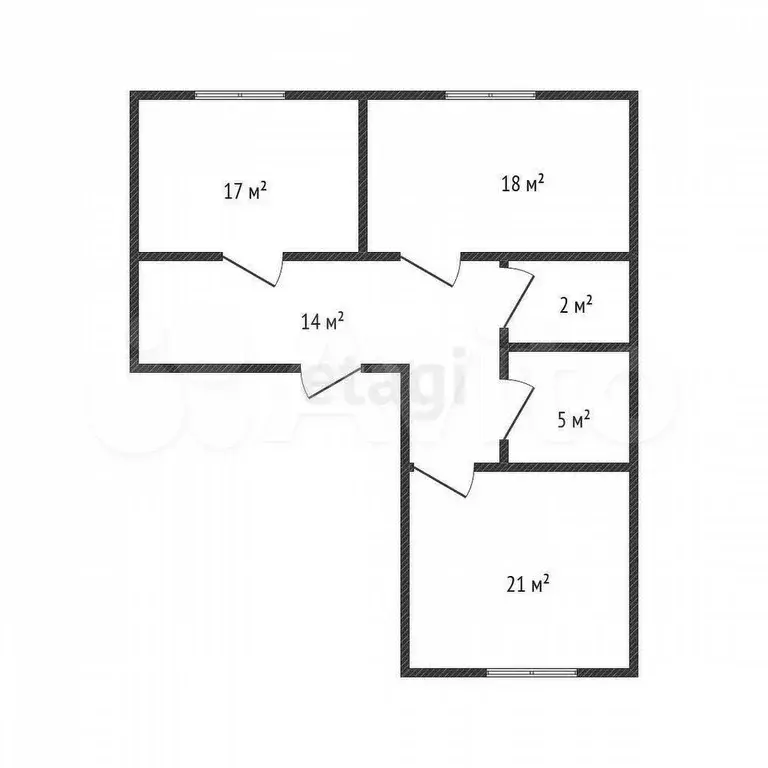 2-к. квартира, 77 м, 2/4 эт. - Фото 0