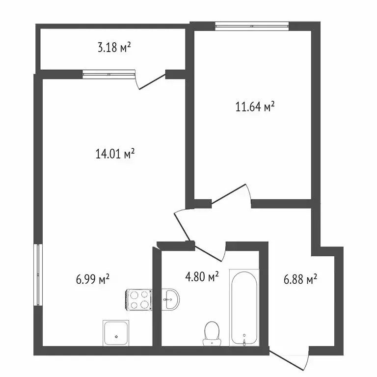 2-комнатная квартира: Липецк, Загородная улица, 1 (49 м) - Фото 0