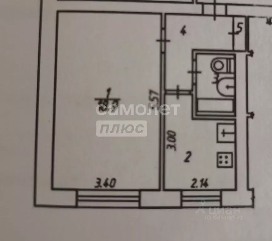 1-к кв. Калужская область, Калуга Анненки мкр, ул. Вишневского, 13 ... - Фото 2