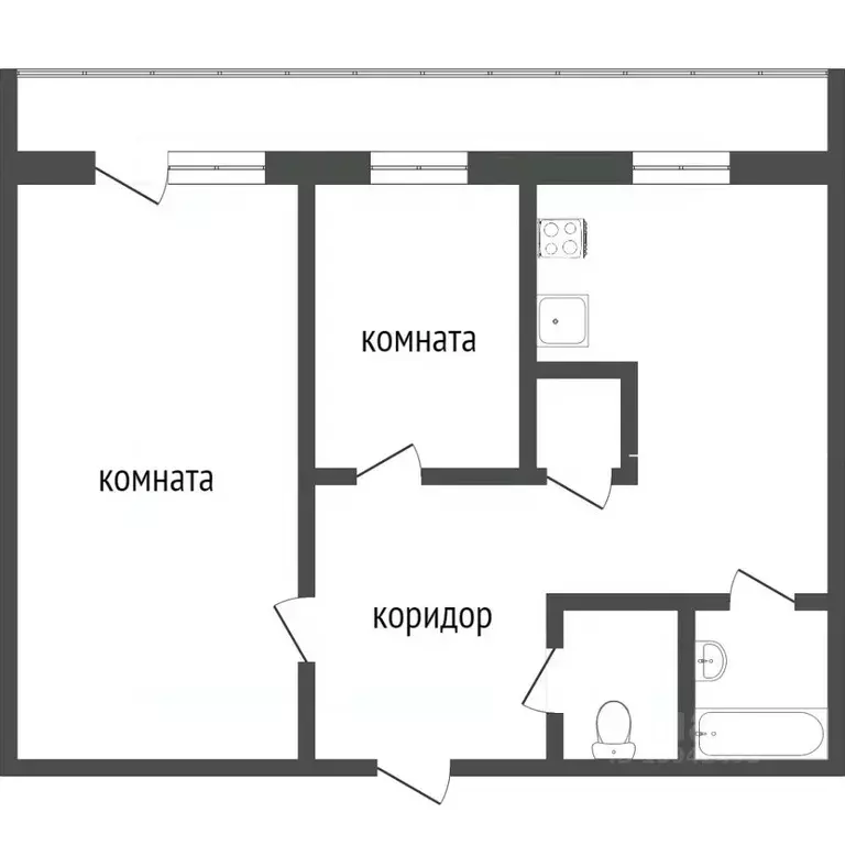2-к кв. Бурятия, Улан-Удэ ул. Смолина, 54Б (50.0 м) - Фото 1
