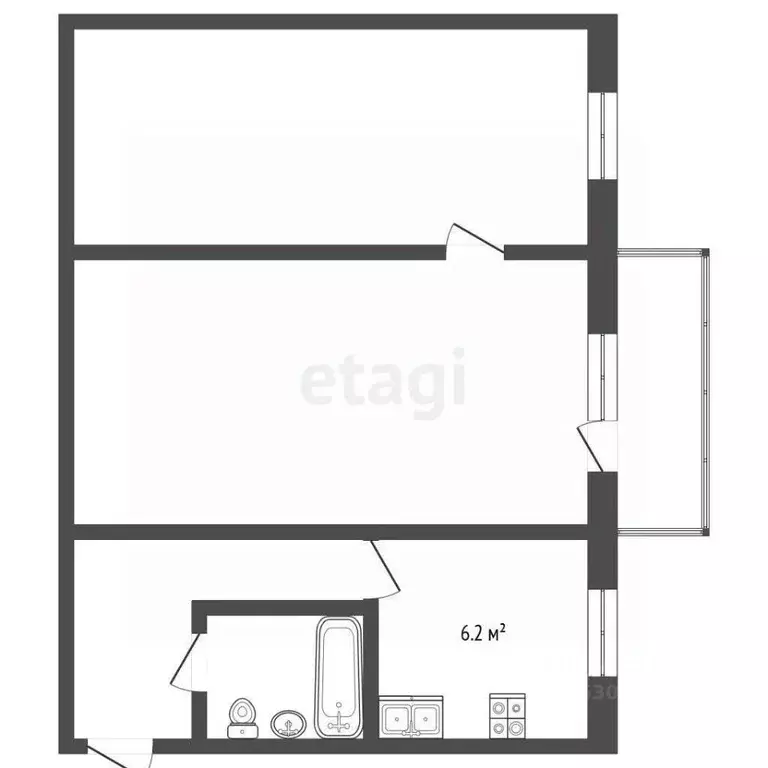 2-к кв. Забайкальский край, Чита ул. Кастринская, 3А (43.3 м) - Фото 0
