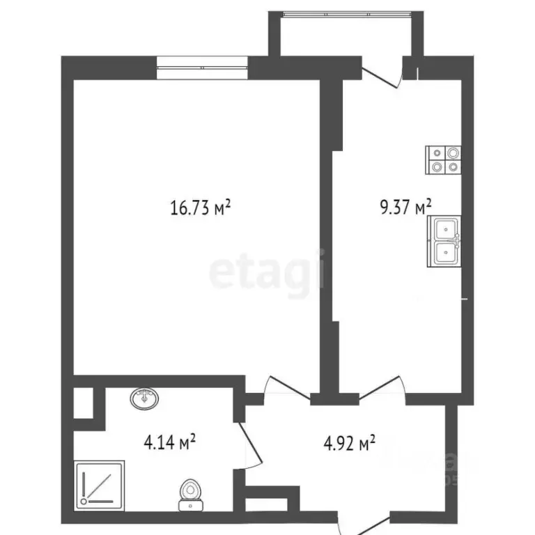 1-к кв. Ростовская область, Ростов-на-Дону Соборный пер., 98 (33.5 м) - Фото 1