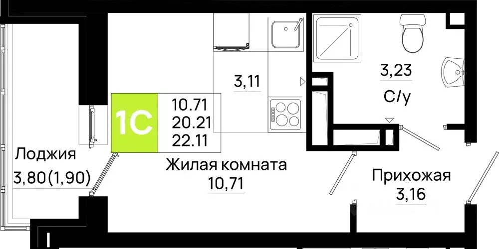 Студия Ростовская область, Ростов-на-Дону Нефтекачка кв-л, Октябрь ... - Фото 0